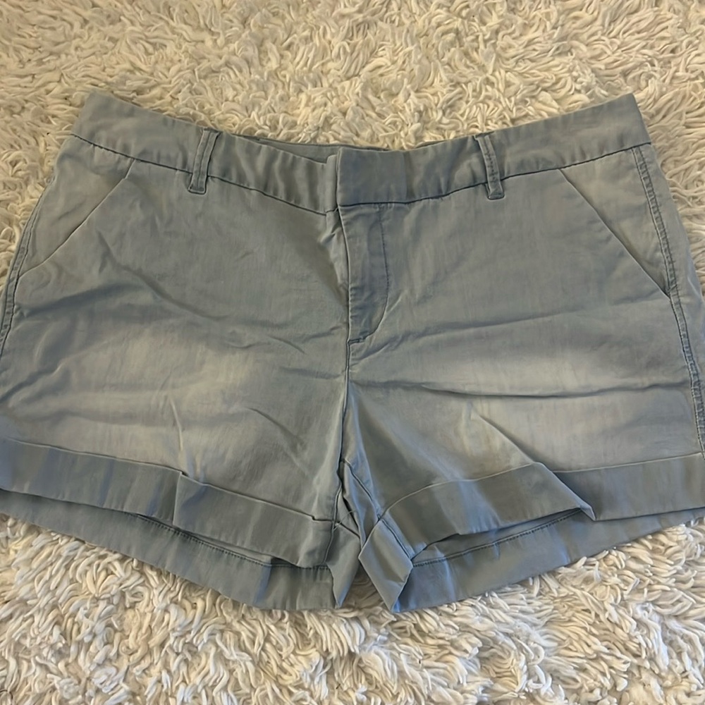 Light wash denim shorts
